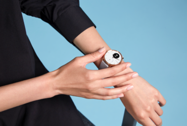 Woman's arm wearing Withings ScanWatch