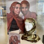Haya, a meaningful menopause jewellery targeted women wearing headscarves at the Meningful Menopause exhibition At Copenhagen Business Academy (KEA) in March 2025